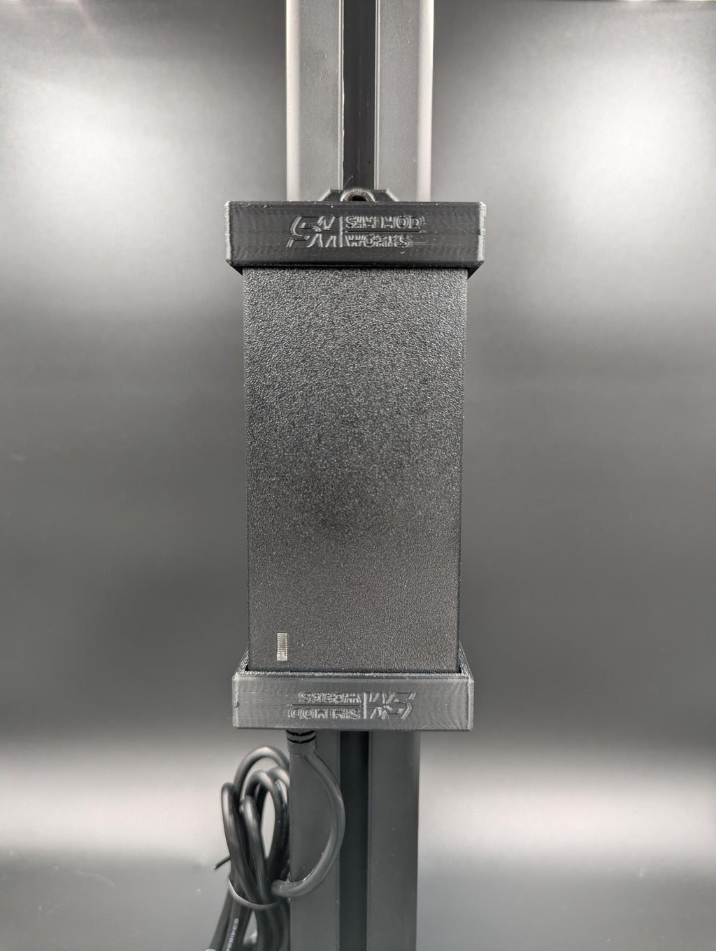 Support Bloc Alimentation (PSU) pour Pédalier Haptique SIMNET. Fixation Profilé Aluminium 4040 / 4080