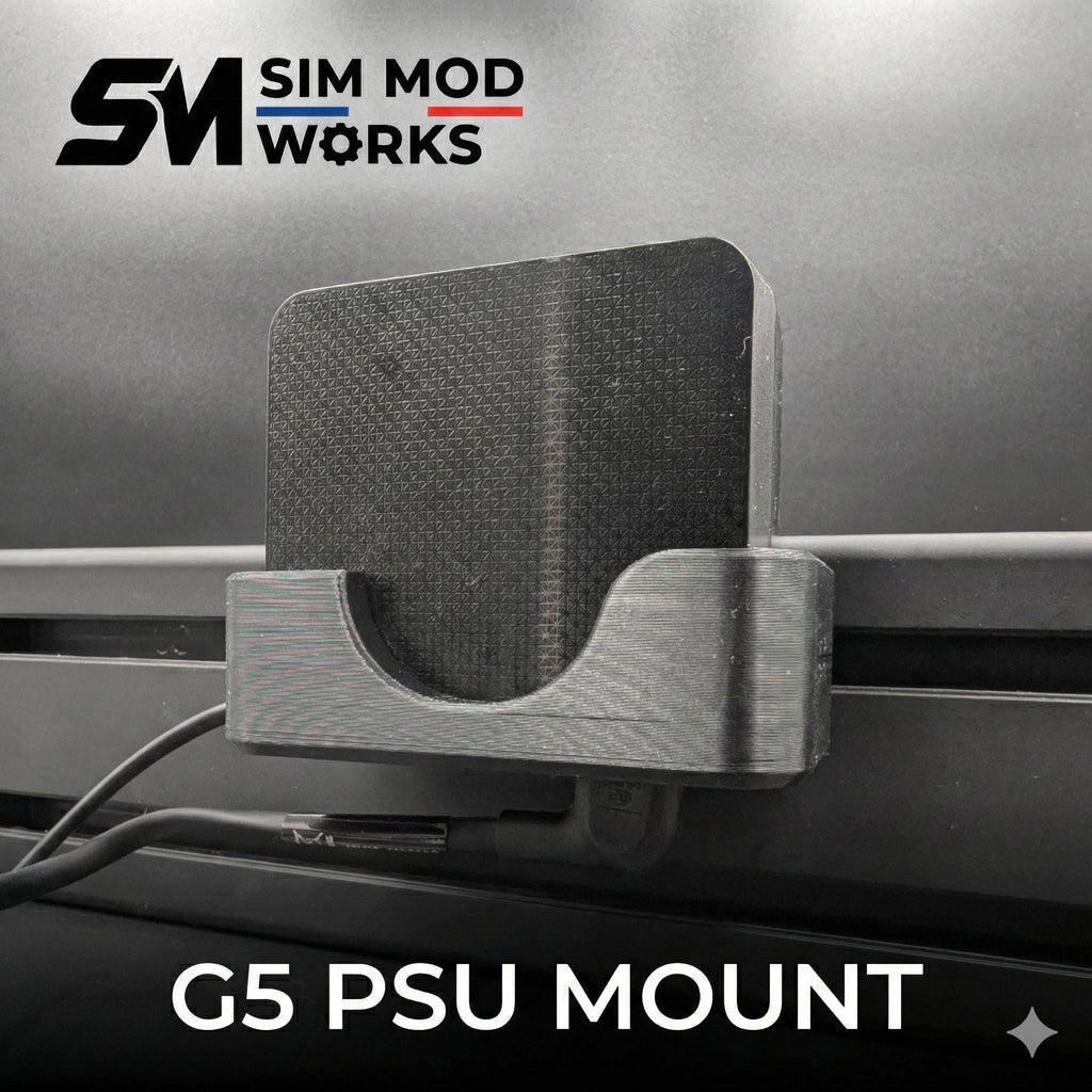 Support d'Alimentation Individuel Samsung Odyssey G5 - Gestion Câbles Sim Racing - Fixation Profilé Aluminium 4040/4080