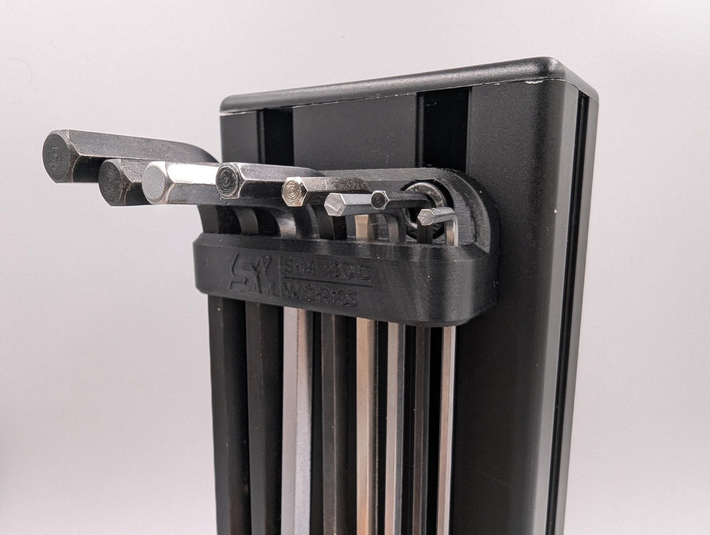 Support de Clés Allen pour Châssis Sim Racing | Rangement Outils Profilé Aluminium 4040/4080 | Organiseur Clés Hexagonales 2 à 8mm