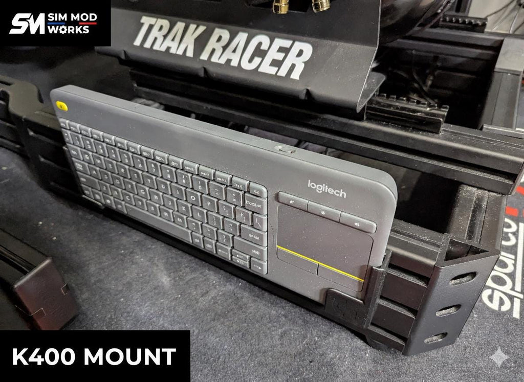 Support Clavier Logitech K400 / K400 Plus pour Sim Racing - Fixation Profilé Aluminium 4040 / 4080 / 8040