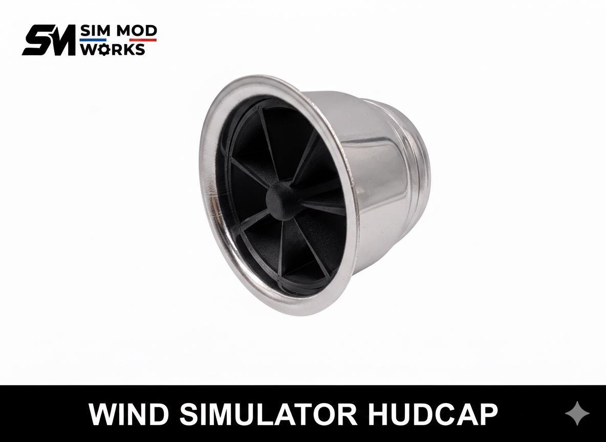 Enjoliveur de Sortie Wind Simulator Sim Racing - Finition Conduit de Ventilation - Fixation Rig Profilé Aluminium ( lot de 2)