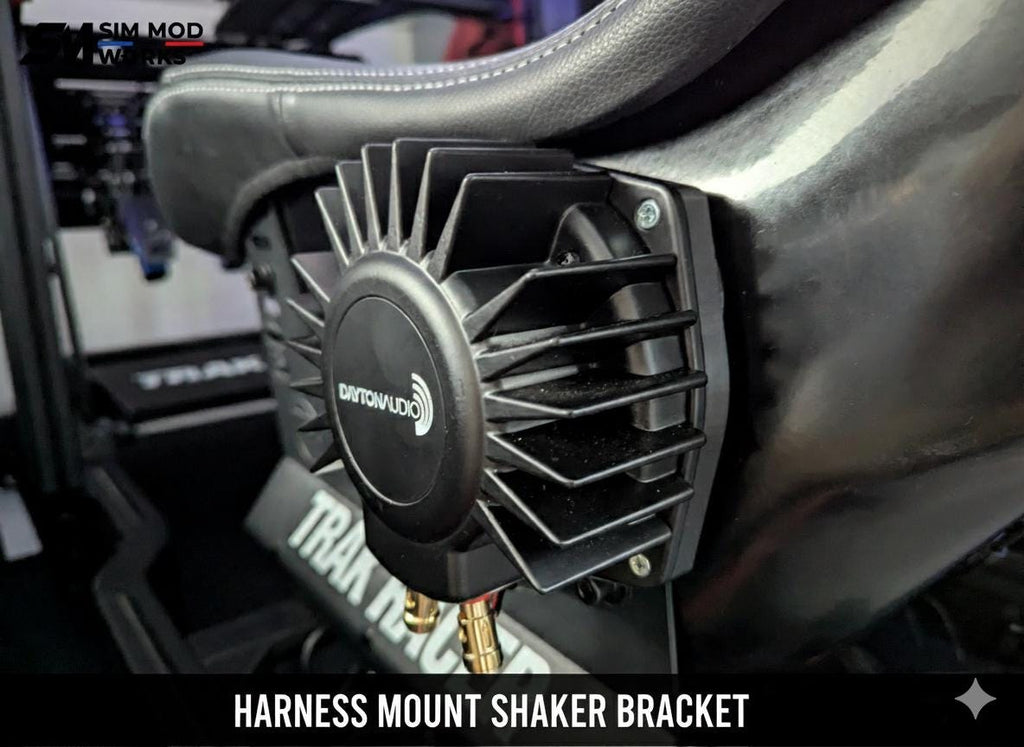 Support Bass Shaker BST-1 pour Siège Baquet - Fixation Passages de Harnais (100x40mm) - Sim Racing Haptique