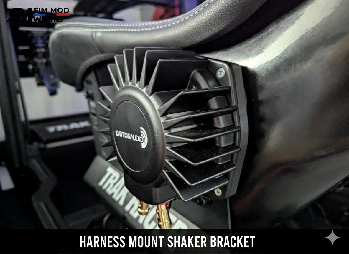 Support Bass Shaker BST-1 pour Siège Baquet - Fixation Passages de Harnais (100x40mm) - Sim Racing Haptique
