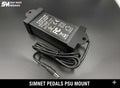 Support Bloc Alimentation (PSU) pour Pédalier Haptique SIMNET. Fixation Profilé Aluminium 4040 / 4080