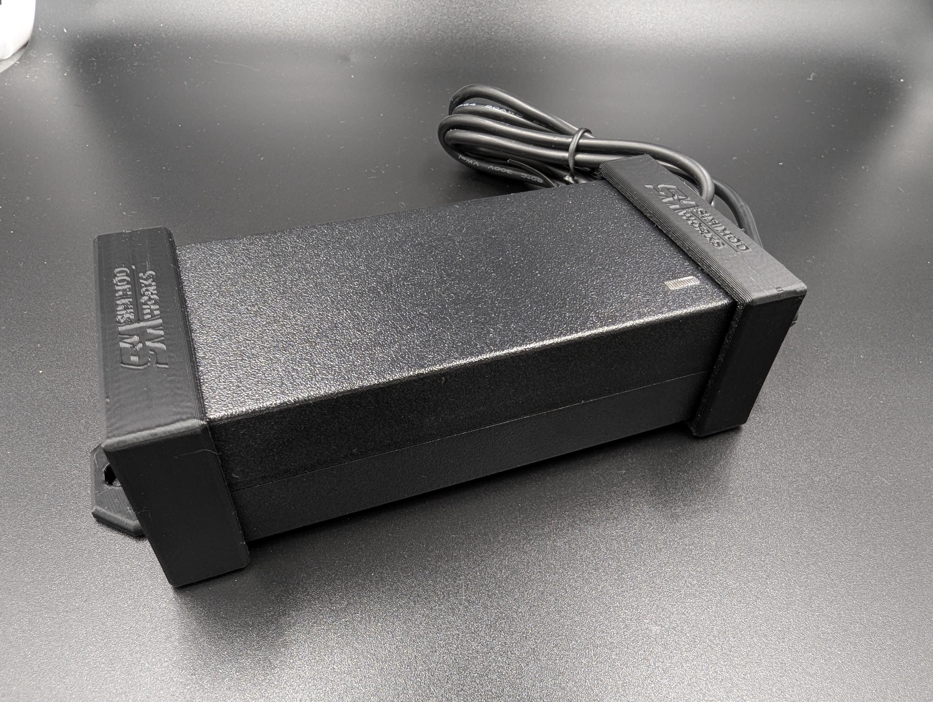 Support Bloc Alimentation (PSU) pour Pédalier Haptique SIMNET. Fixation Profilé Aluminium 4040 / 4080