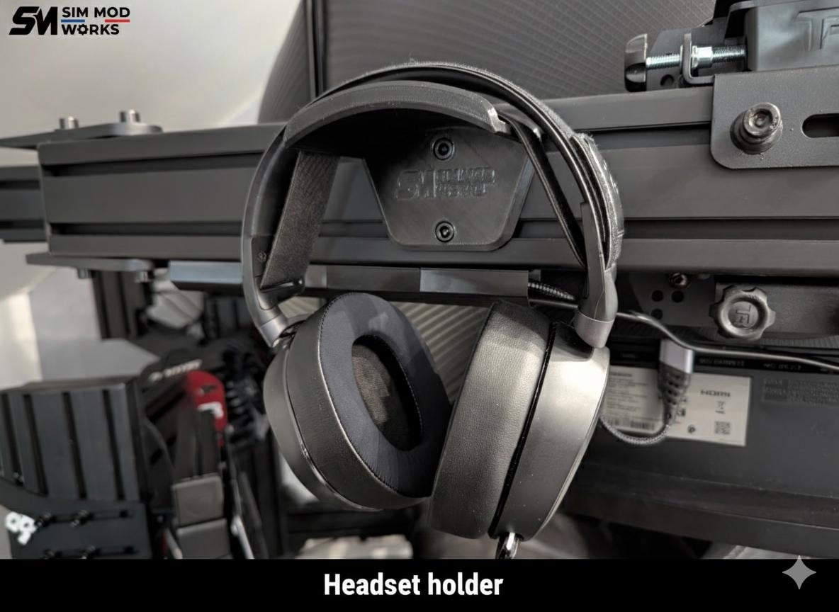 Support Casque Audio / Casque VR Universel - Fixation Murale OU Rig Sim Racing Profilé Aluminium (4040/4080)