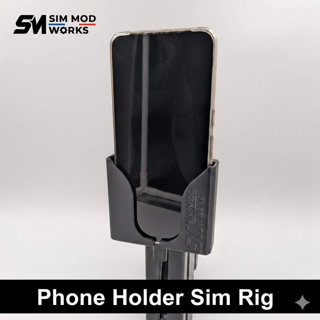 Support Téléphone pour Châssis Sim Racing - Rangement Latéral sur Profilé Aluminium 4040 / 4080 /...