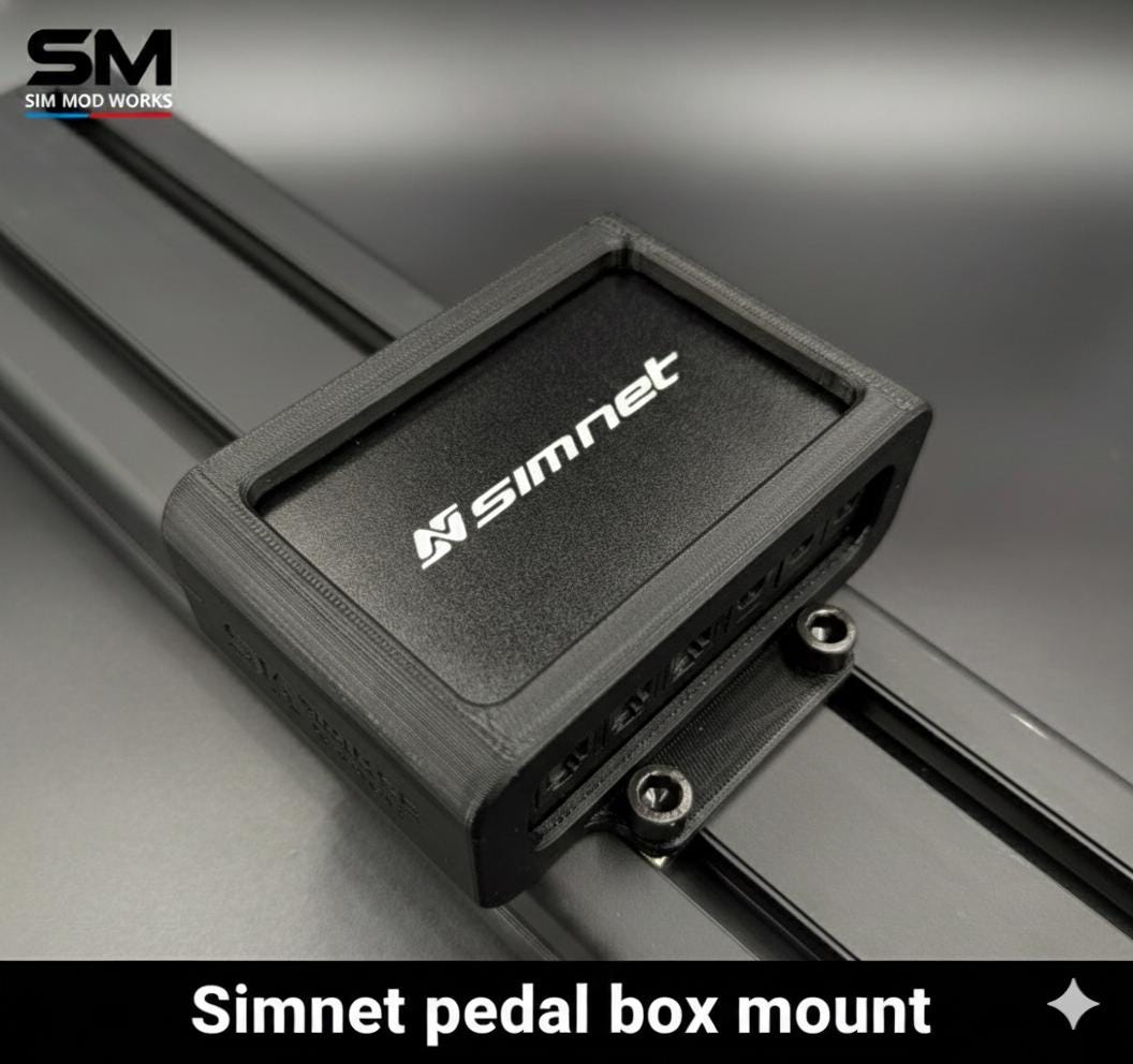 Support Boîtier de Contrôle Pédalier SIMNET - Fixation Profilé Aluminium 4040 / 4080