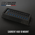 Sabrent 10-port USB hub and power supply bracket, RIG 4040 8040 cockpit