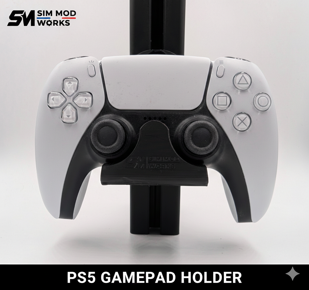 PS5 DualSense Controller Holder for Sim Racing Cockpit – Storage Hook – 4040/4080 Aluminum Profile