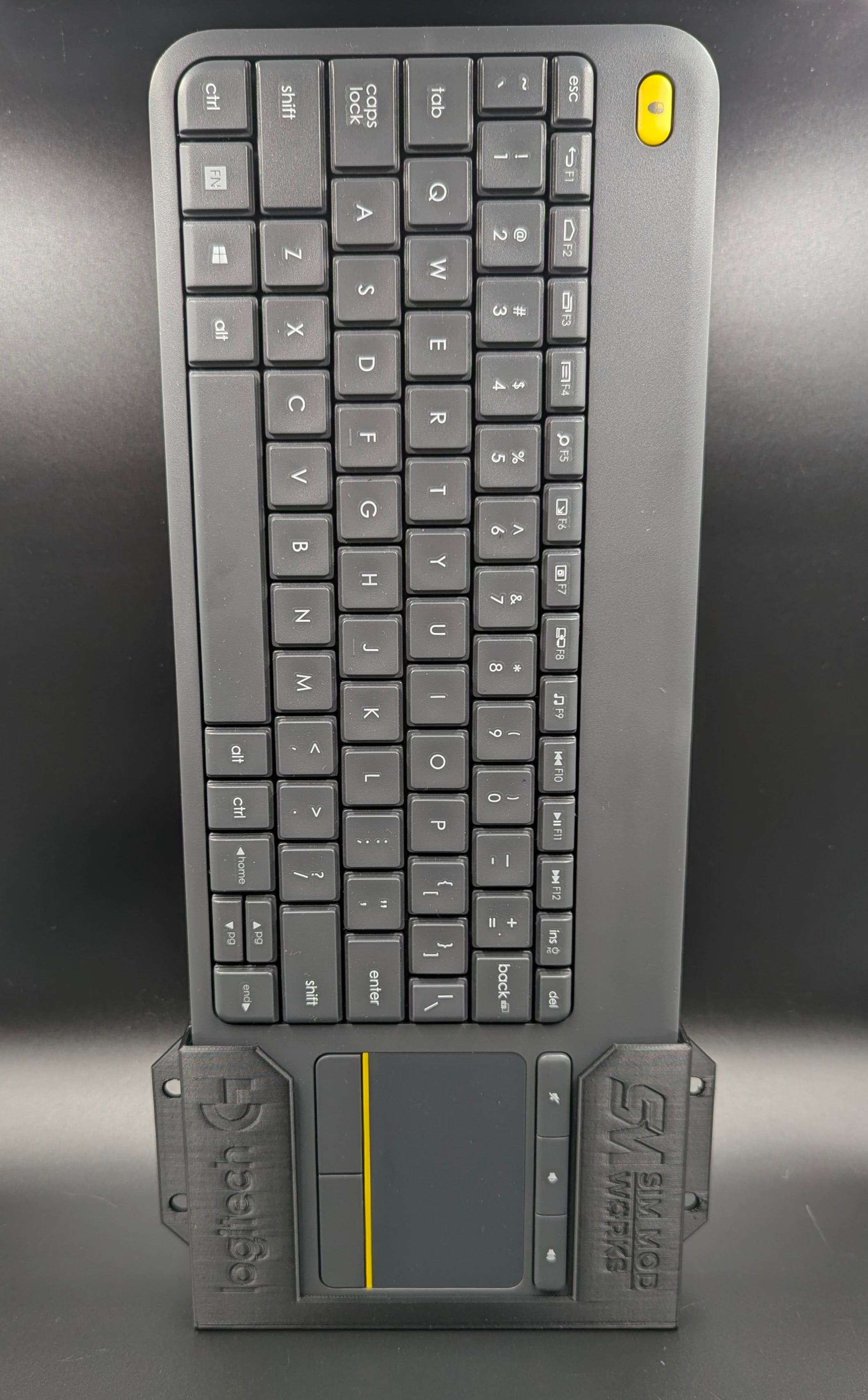 Logitech K400 Plus Keyboard Mount for Sim Racing – 4040/4080 Aluminum Profile