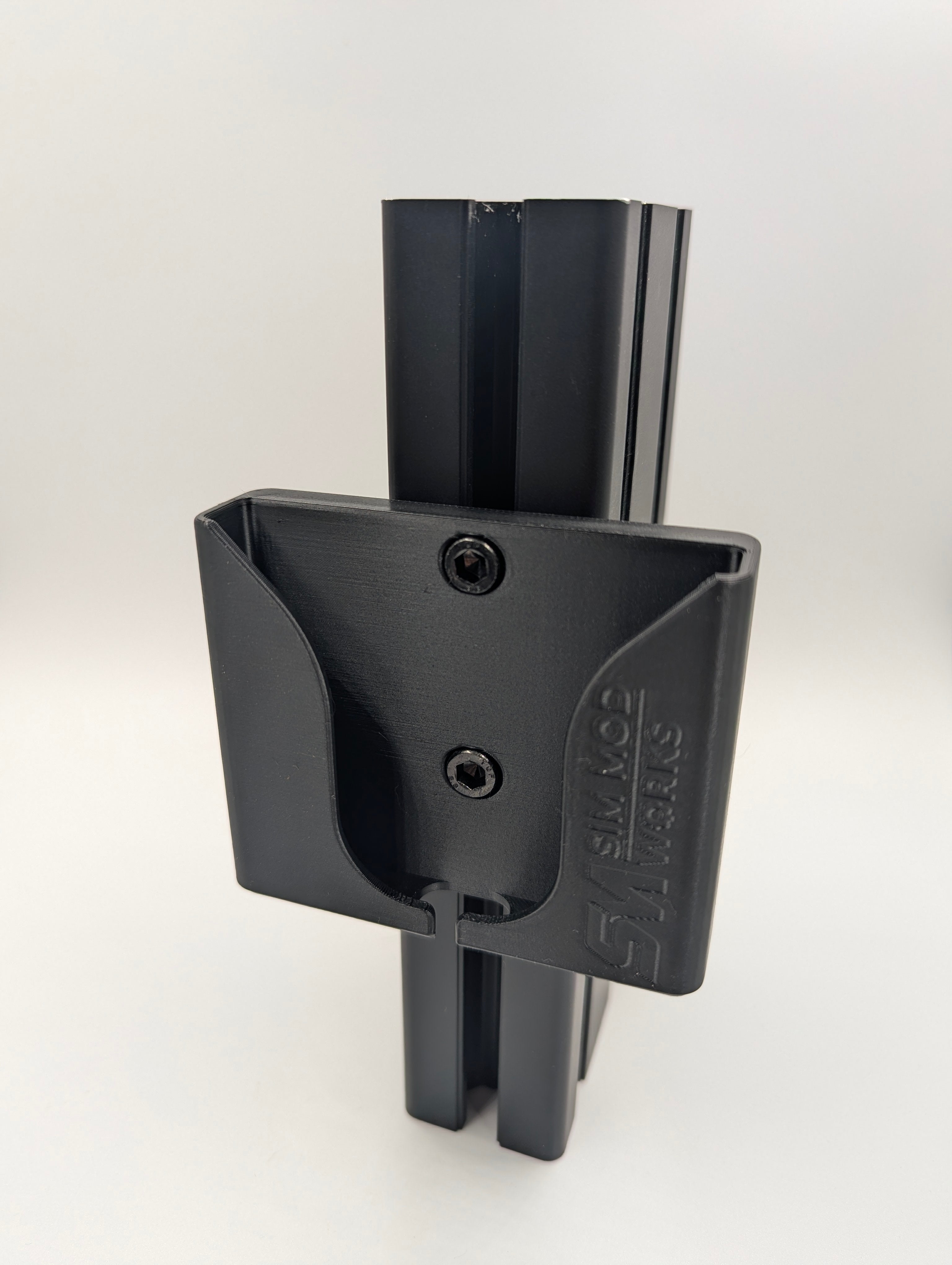 Phone Mount for Sim Racing Cockpit – Side Storage on 4040/4080 Aluminum Profile