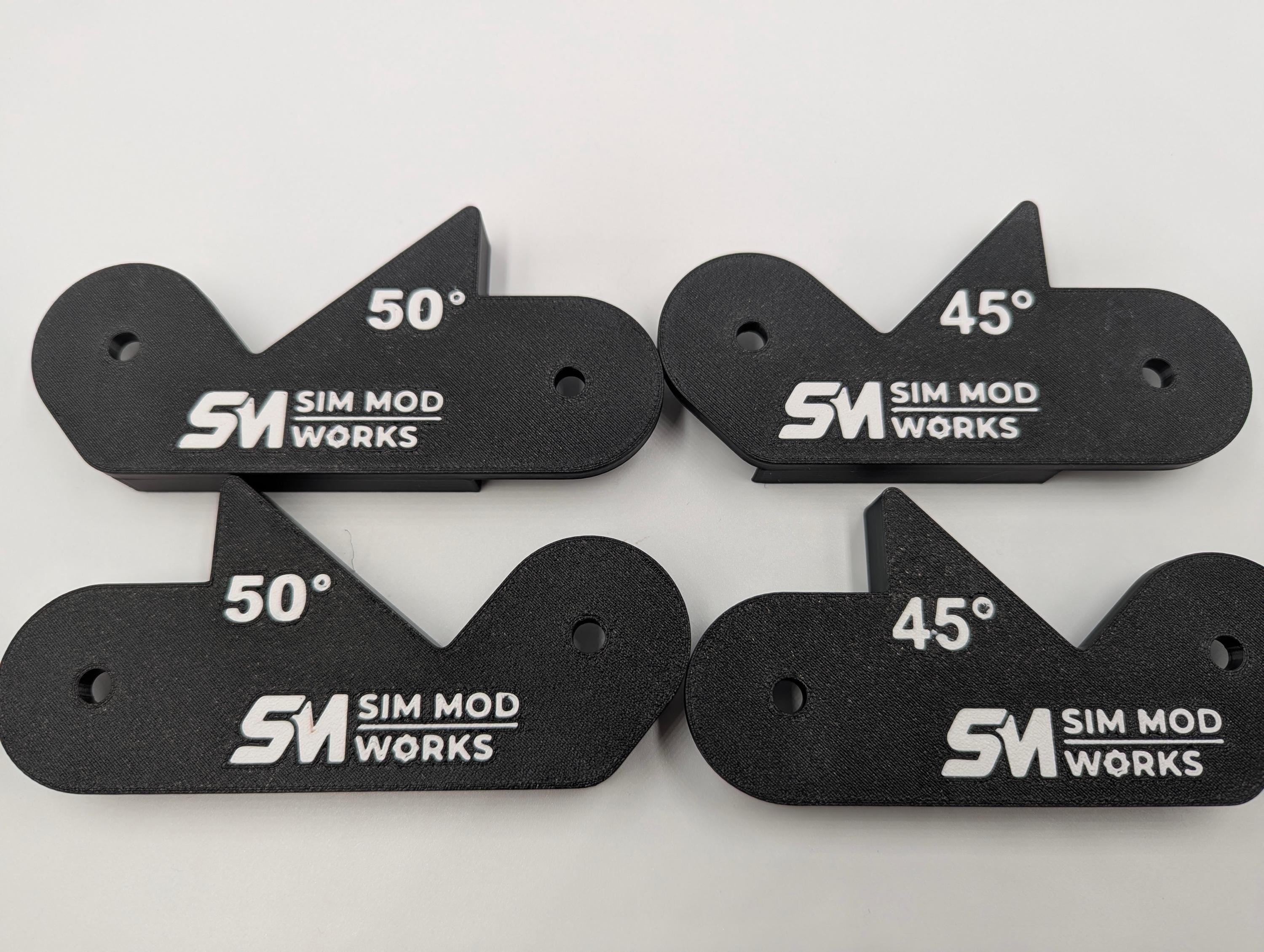 Angle Monitor Blocks pour Triple Screen Sim Racing - Verrouillage Angle 45, 50, 60, 75 degrés - Fixation Profilé Aluminium SimLab ou autre