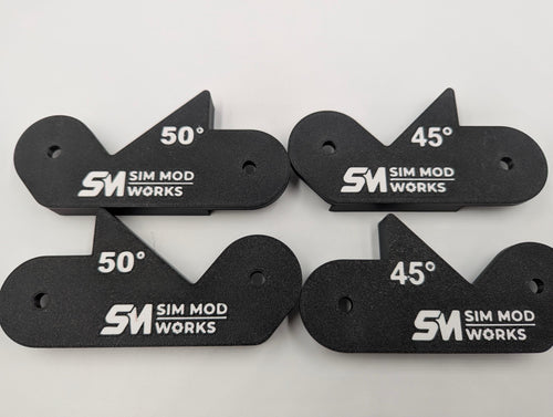 Angle Monitor Blocks for Triple Screen Sim Racing - Angle Locking 45, 50, 60, 75 degrees - Mounting on SimLab Aluminum Profile or similar