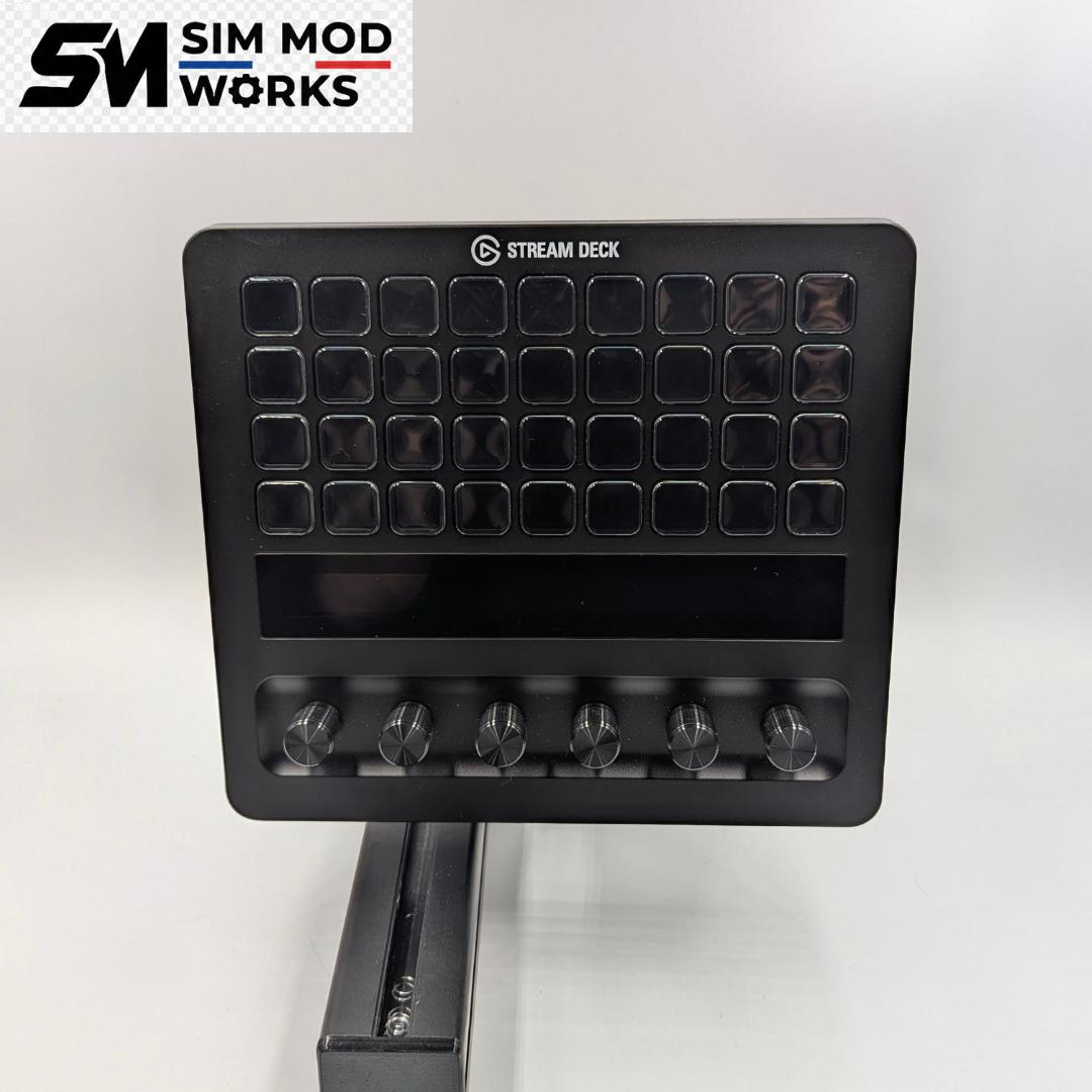 Support Elgato Stream Deck + XL pour Châssis Sim Racing | Fixation Console de Contrôle | Montage Profilé Aluminium 4040 / 4080