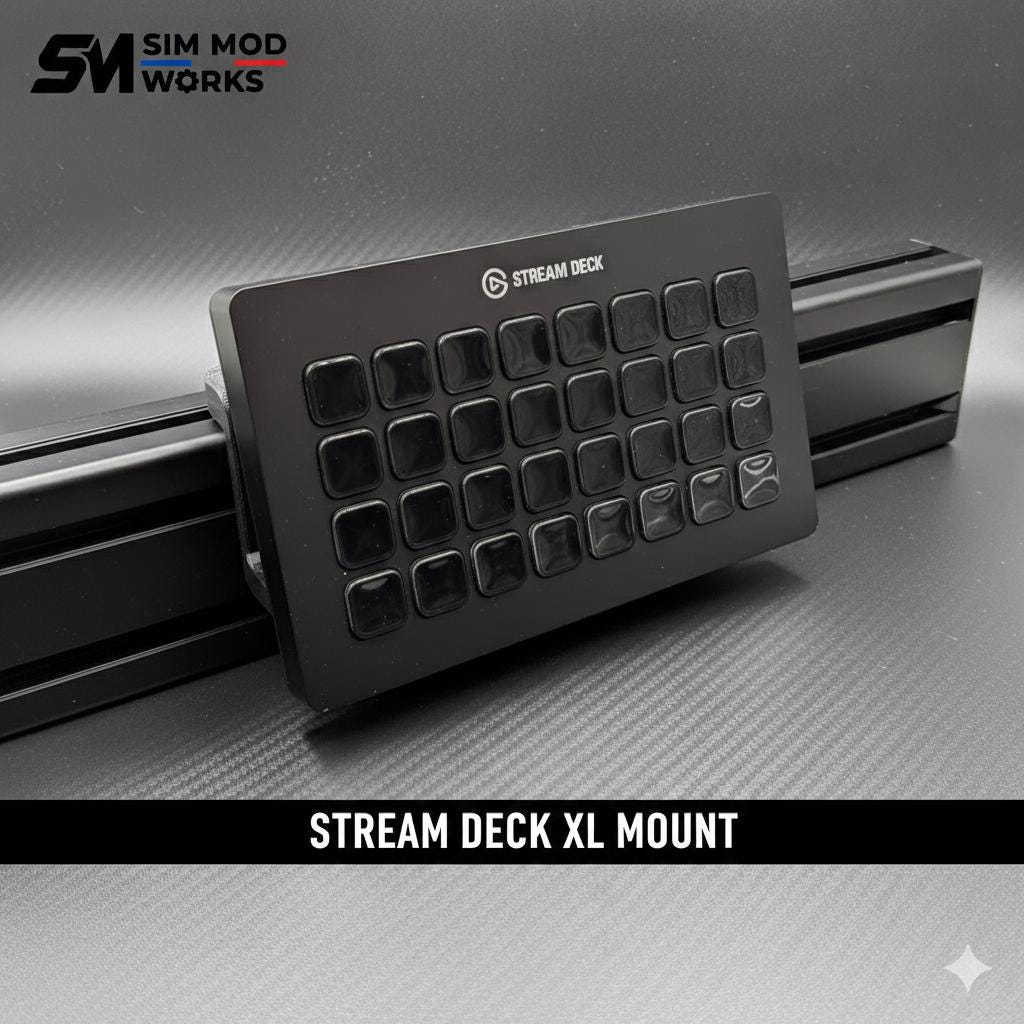 Support Magnétique pour Elgato Stream Deck XL - Fixation Châssis Sim Racing Profilé Aluminium 4040 / 4080