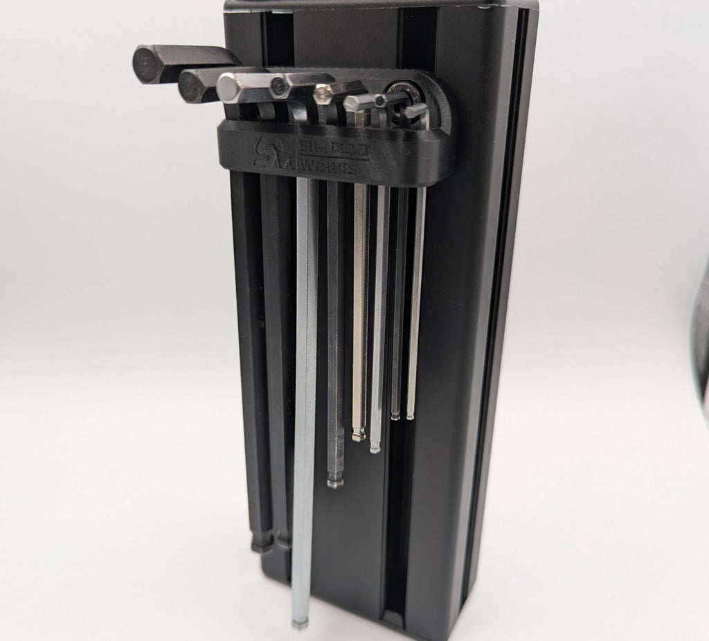 Support de Clés Allen pour Châssis Sim Racing | Rangement Outils Profilé Aluminium 4040/4080 | Organiseur Clés Hexagonales 2 à 8mm