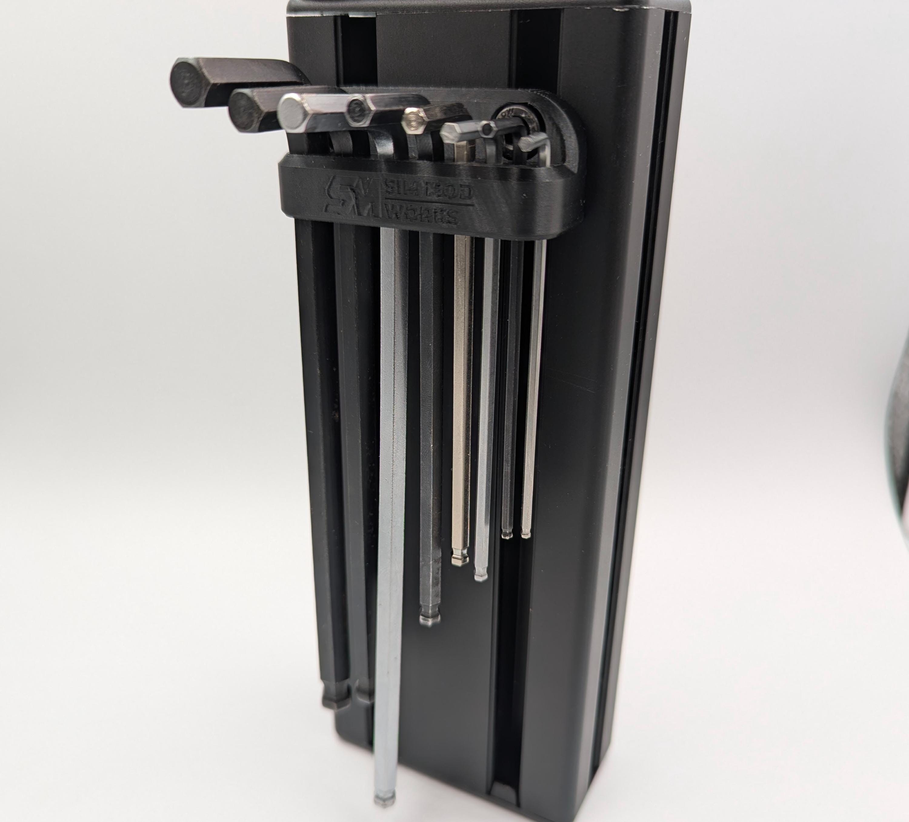 Support de Clés Allen pour Châssis Sim Racing | Rangement Outils Profilé Aluminium 4040/4080 | Organiseur Clés Hexagonales 2 à 8mm