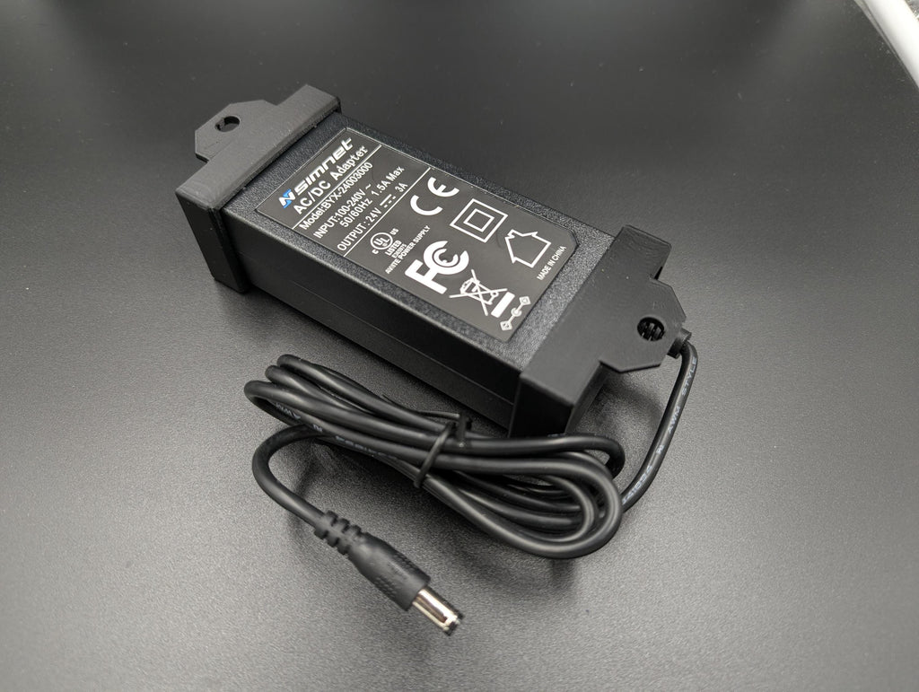 Support Bloc Alimentation (PSU) pour Pédalier Haptique SIMNET. Fixation Profilé Aluminium 4040 / 4080
