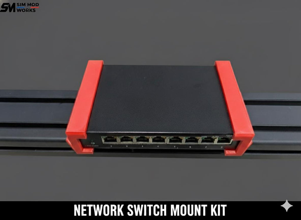 Dedicated bracket for NETGEAR GS308v3 Network Switch (8 Gigabit Ports) - 4040/4080 Aluminum Profile Mounting