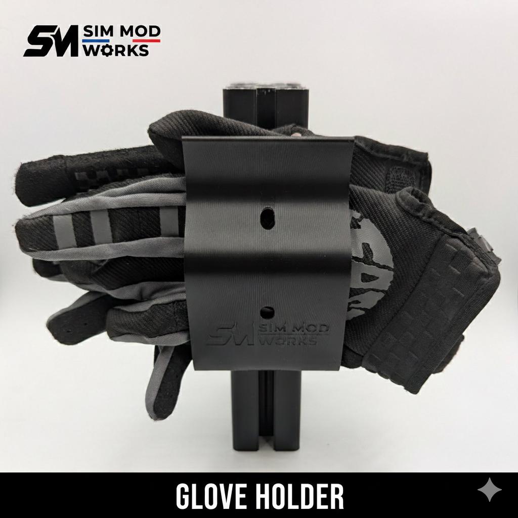 Support de Gants Sim Racing pour Châssis Profilé Aluminium 4040 / 4080 - Crochet de Rangement Rig Racing